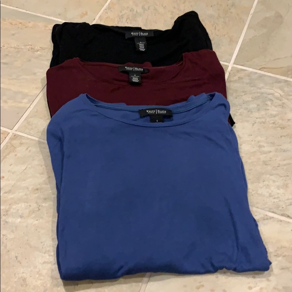 Lot 3 WHBM L/S t-shirts S